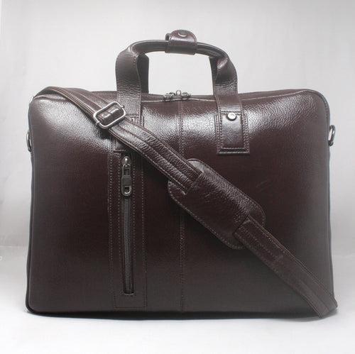 Taha Genuine Leather Brown Laptop Bag THL12