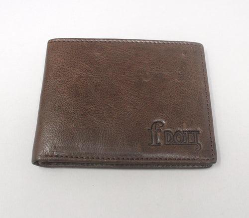 Dark Brown Finished Real Leather Wallet for  Men FLW4