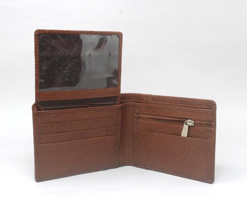 Brown Finished Real Leather Wallet for  Men FLW1