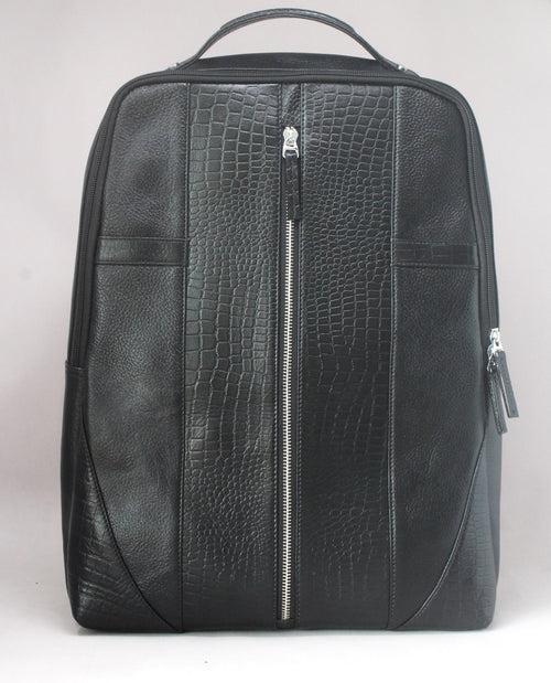 Taha Genuine Leather Backpack Black