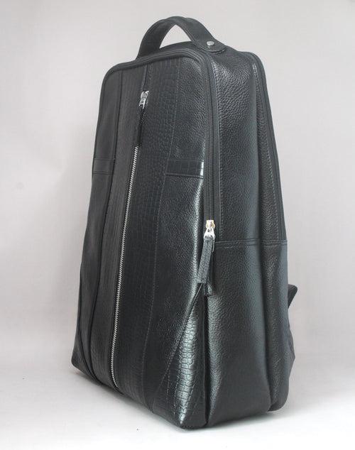 Taha Genuine Leather Backpack Black