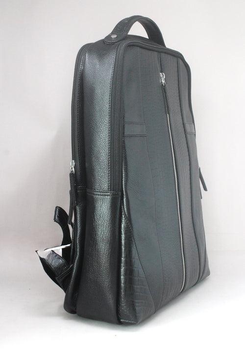 Taha Genuine Leather Backpack Black