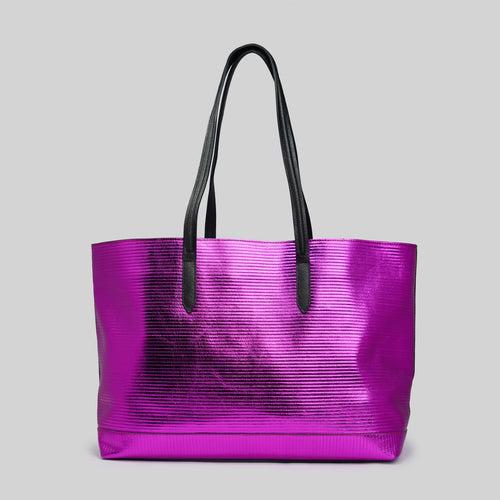 90 Feet Malti Rani Pink Real Leather Tote Bag