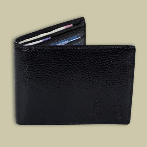 Coal Black Genuine Leather Wallet for  Men