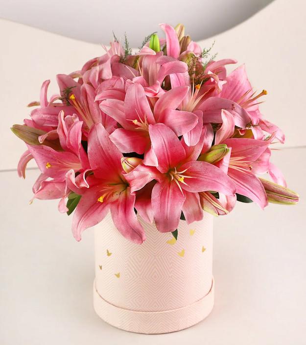 Blush Lilies - Box Arrangement