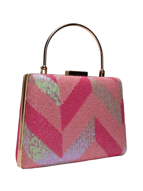 Horra Zig Zag Party Clutch for Women