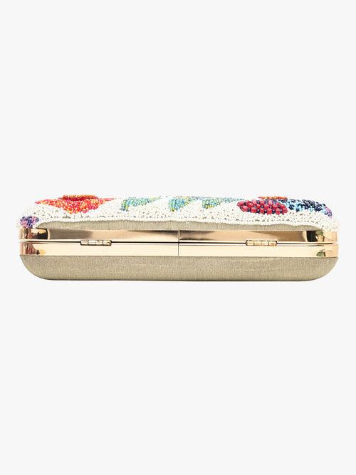 Horra Beads Emboridery Embellished Silk Party Clutch