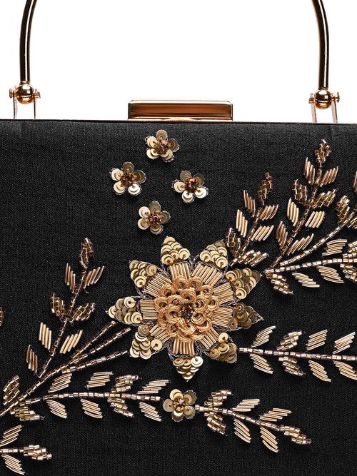 Horra Embellished Silk Clutch