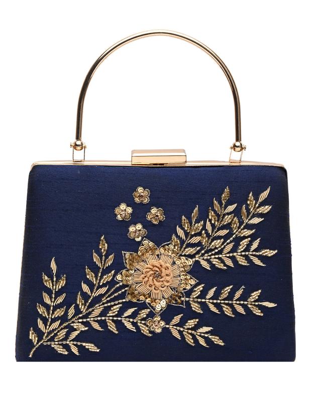 Horra Embellished Silk Clutch