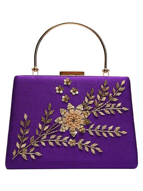 Horra Embellished Silk Clutch