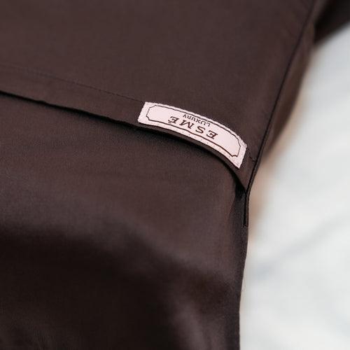 Brown Pure Silk Pillowcase