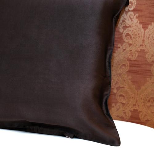 Brown Pure Silk Pillowcase