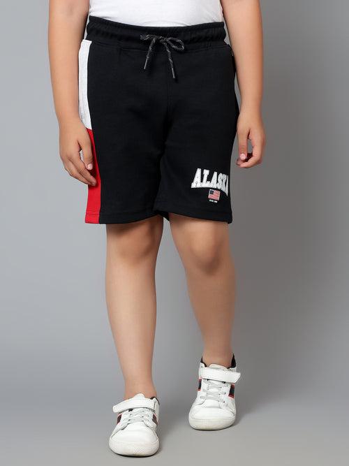 Cantabil Boy's Navy Blue Printed Bermuda Shorts