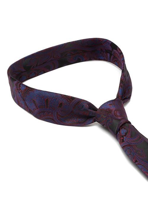 Cantabil Men's Wine Printed Broad Tie