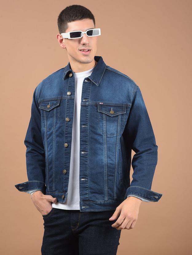 Men's Carbon Spread Collar Denim Jacket