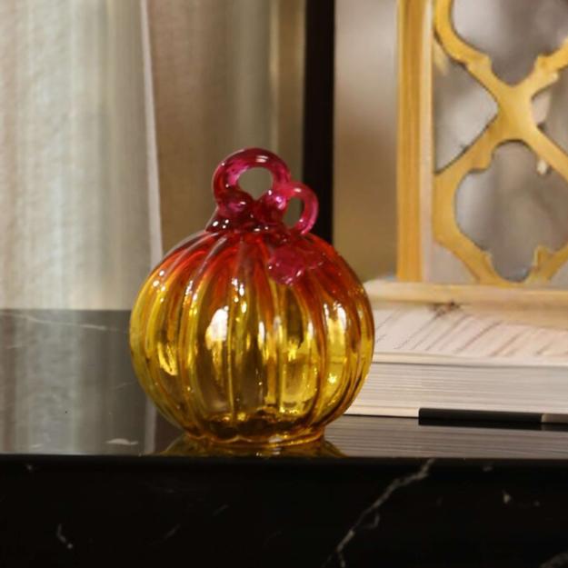 Golden Hour Petite Glass Pumpkin