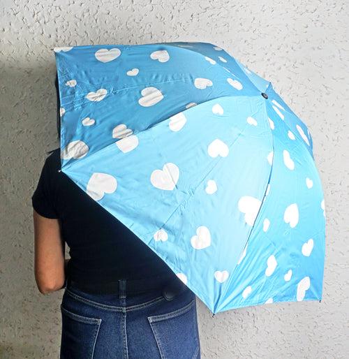 Colour changing heart umbrella