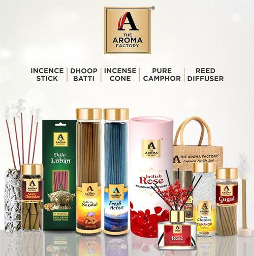 The Aroma Factory Green Apple Incense Cone (0% Charcoal 0% Suphates Herbal Dhoop) Free Holder Bottle Pack, 30 Cones