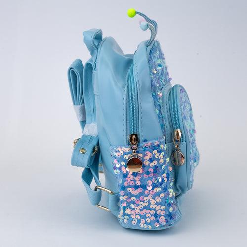 Sequins Mini Backpack for Girls (1793) - Light Blue