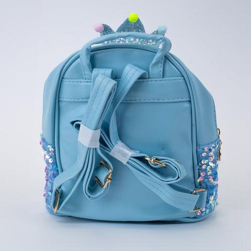 Sequins Mini Backpack for Girls (1793) - Light Blue