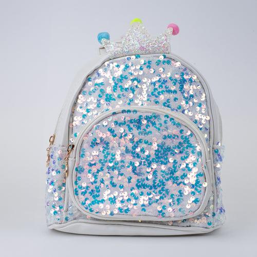 Sequins Mini Backpack for Girls (1793) - White