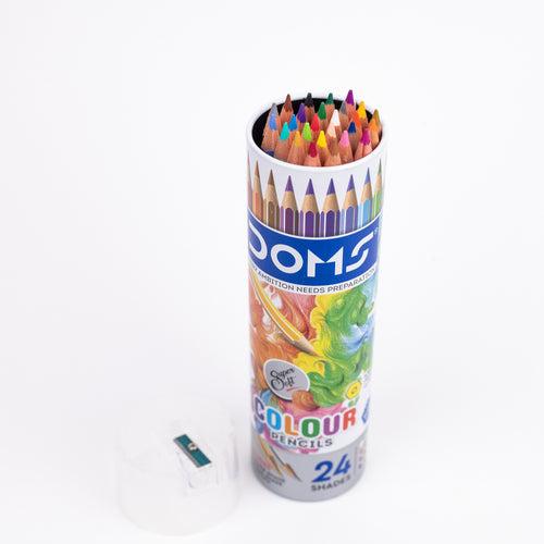 DOMS Colour Pencils Round Tin Set of 24