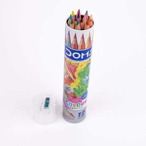 DOMS Colour Pencils Round Tin Set of 12