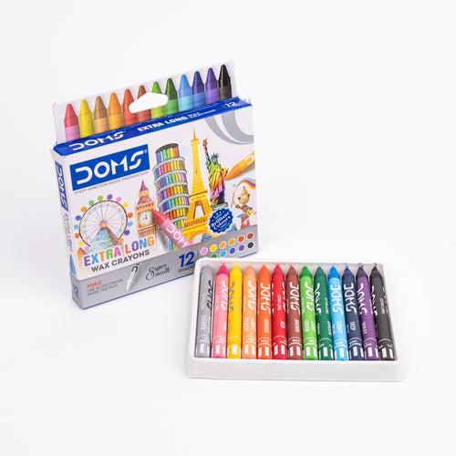 DOMS - Extra Long Wax Crayons - 12 Shades