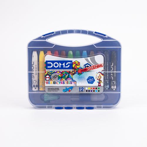 DOMS - Super Smooth Hex Oil Pastels - 12 Shades