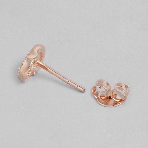 Infinite Radiance 925 Sterling Silver Rose Gold-Plated Infinity Earrings