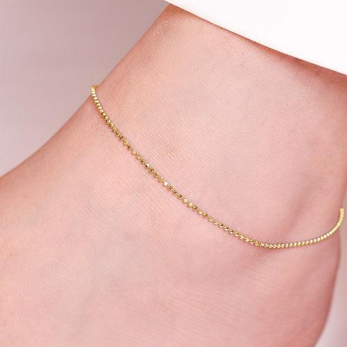 Golden Sphere 925 Sterling Silver Gold Plated Anklets