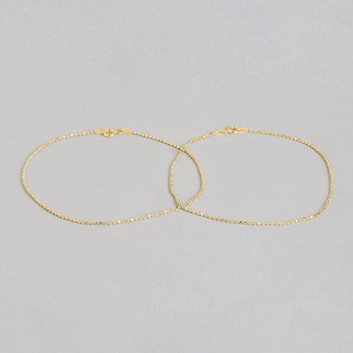 Golden Sphere 925 Sterling Silver Gold Plated Anklets