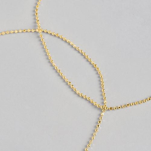 Golden Sphere 925 Sterling Silver Gold Plated Anklets