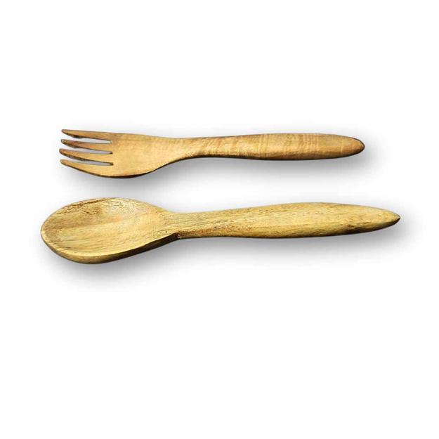 Neem Wood Fork and Spoon Combo