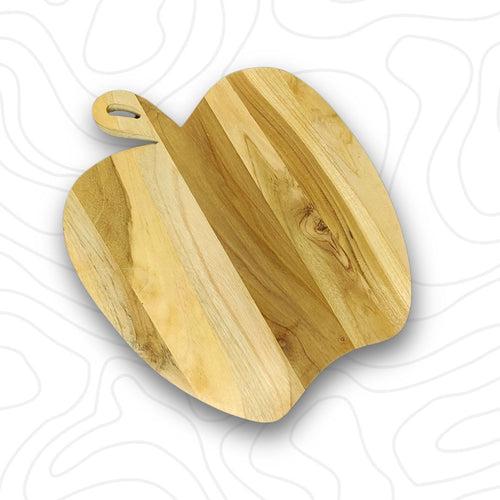 Teak Wood Apple Shaped Fruit, Vegetable Chopping Cutting Board