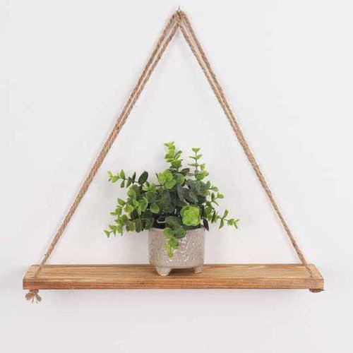 Wooden Hanging Rope Shelf Floating Wall Shelves