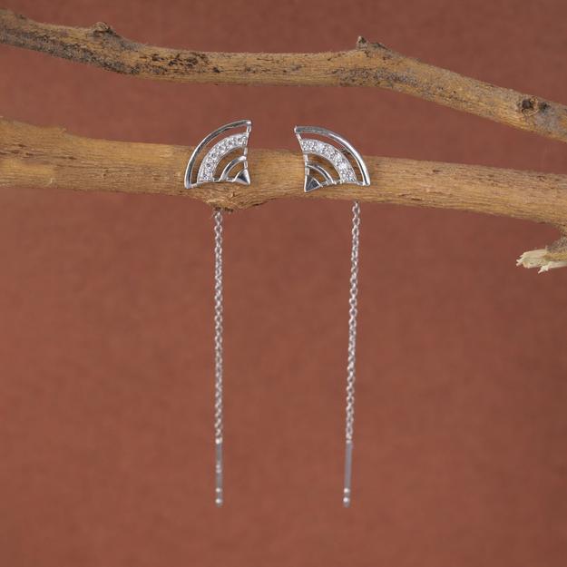 Silver Aria Sui Dhaga Threader Earrings