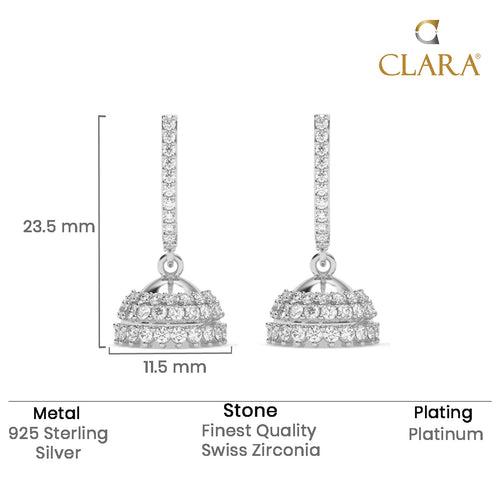 Silver Isra Jhumki Earrings