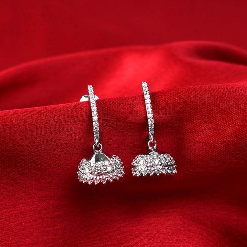 Silver Isra Jhumki Earrings