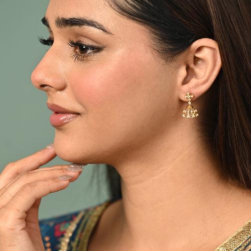 Silver Keya Jhumki Earrings