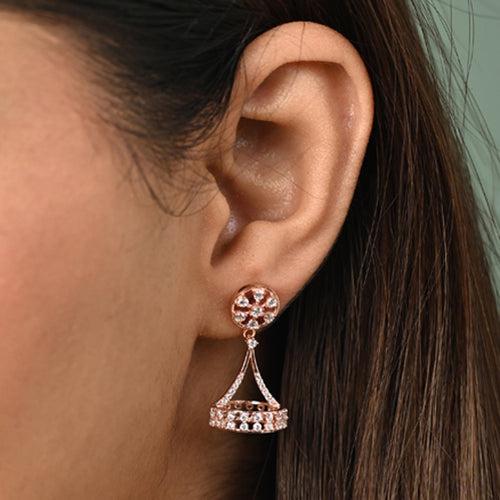 Silver Aiza Jhumki Earrings