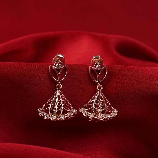 Silver Omya Jhumki Earrings