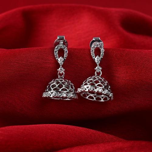 Silver Kshiti Jhumki Earrings