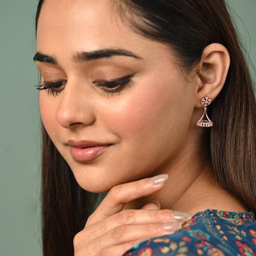 Silver Aiza Jhumki Earrings