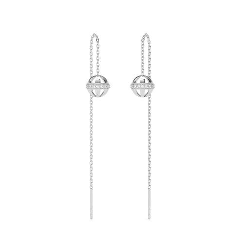 Silver Ball Sui Dhaga Threader Earrings