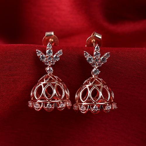 Silver Veda Jhumki Earrings