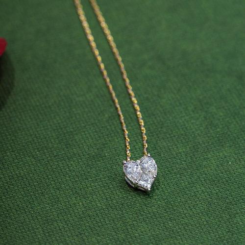 Heart Shaped Diamond Pendant_JDP3057