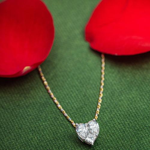 Heart Shaped Diamond Pendant_JDP3057