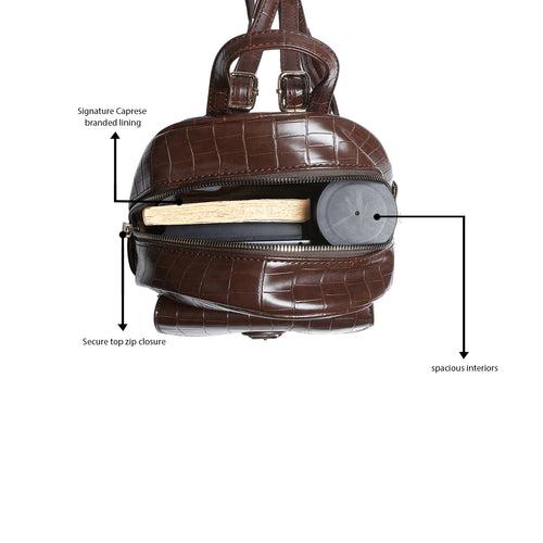 Caprese Viktoria Backpack Small Dark Brown