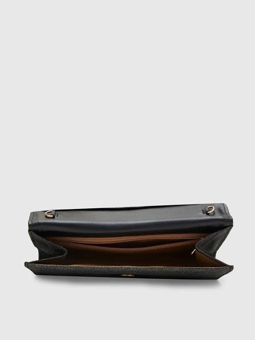 Caprese Junie Flapover Clutch Large Black